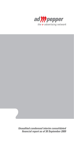 Thumbnail ad pepper media International Quarterly Report 2009-q3