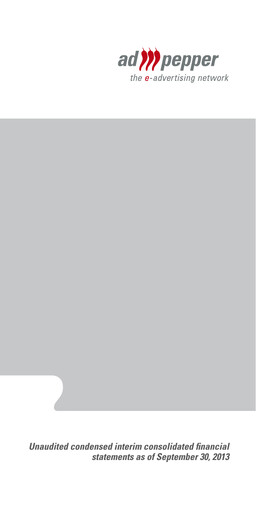 Thumbnail ad pepper media International Quarterly Report 2013-q3