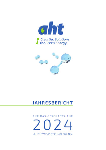 Miniature AHT Syngas Technology Rapport annuel 2024