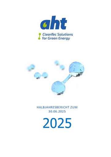 Miniature AHT Syngas Technology Rapport semestriel 2025-h1