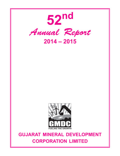 Thumbnail Gujarat Mineral Development Annual Report 2014-2015