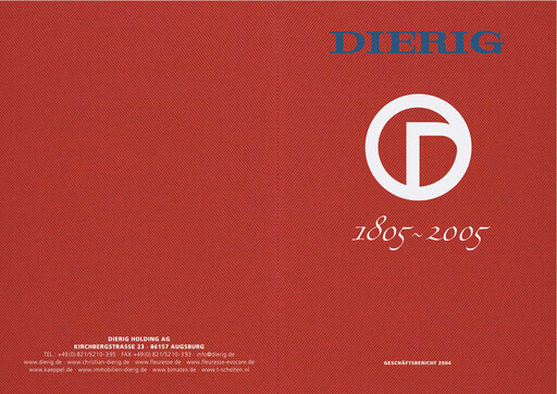 Thumbnail Dierig Holding AG Annual Report 2004