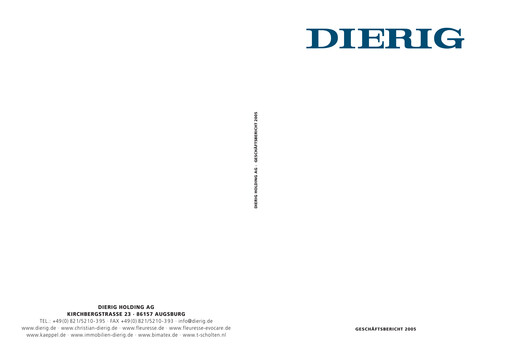 Thumbnail Dierig Holding AG Annual Report 2005