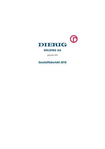 Thumbnail Dierig Holding AG Annual Report 2018