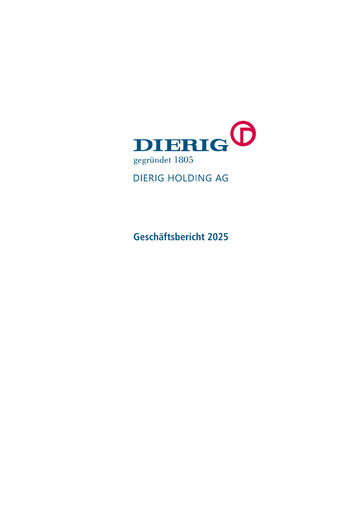 Thumbnail Dierig Holding AG Annual Report 2025