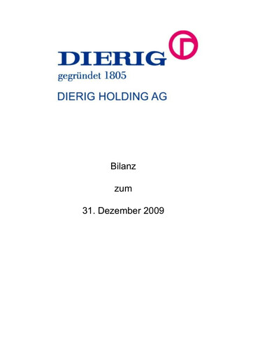 Thumbnail Dierig Holding AG Financial Statement 2009