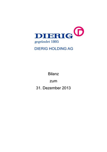 Thumbnail Dierig Holding AG Financial Statement 2013