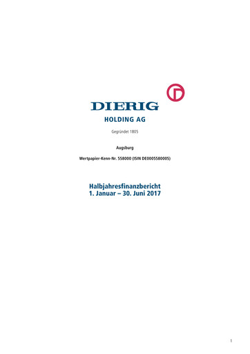 Vorschaubild Dierig Holding AG Halbjahresbericht 2017-h1