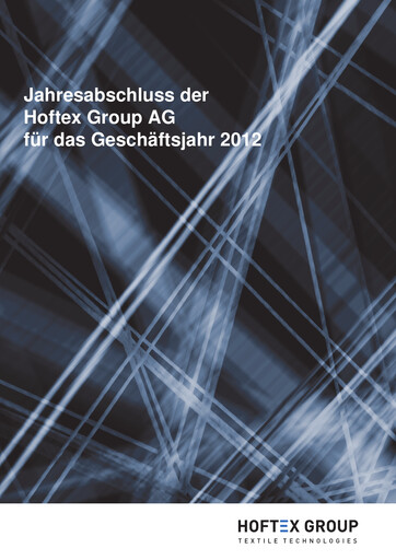 Thumbnail Hoftex Group AG Financial Statement 2012