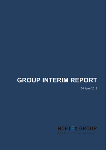 Miniature Hoftex Group AG Rapport semestriel 2019-h1