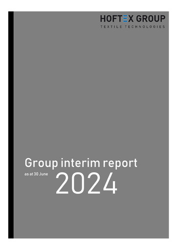 Miniature Hoftex Group AG Rapport semestriel 2024-h1