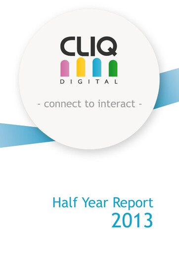 Thumbnail Cliq Digital AG Half-year Report 2013-h1