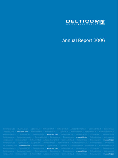 Thumbnail Delticom AG Annual Report 2006