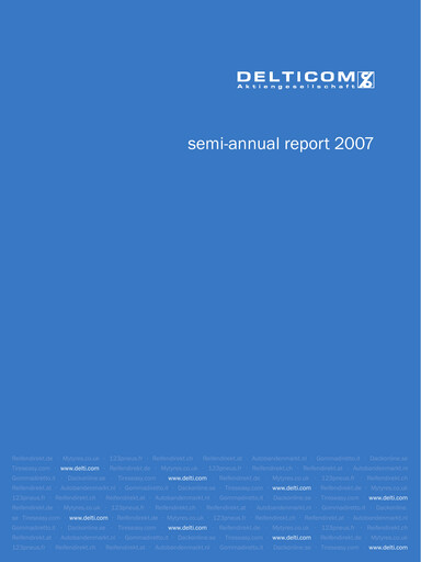 Thumbnail Delticom AG Half-year Report 2007-h1
