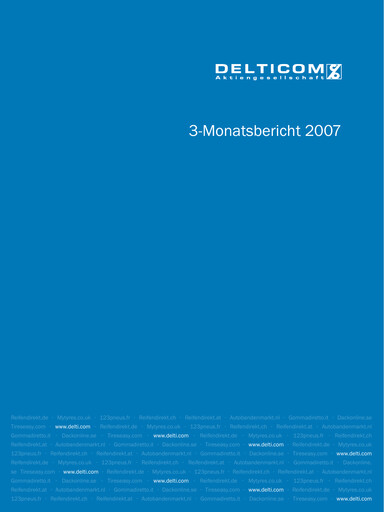 Vorschaubild Delticom AG Quartalsbericht 2007-q1