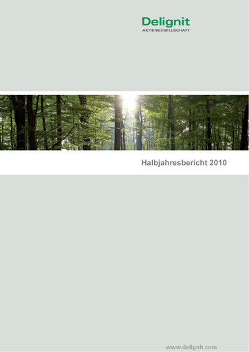 Thumbnail Delignit AG Half-year Report 2010-h1