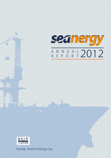 Thumbnail Seanergy Maritime Annual Report 2012