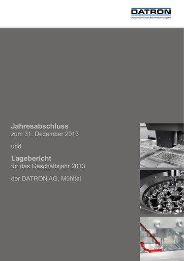 Thumbnail DATRON AG Financial Statement 2013