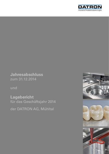 Thumbnail DATRON AG Financial Statement 2014