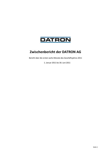 Thumbnail DATRON AG Half-year Report 2011-h1