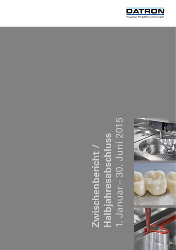 Thumbnail DATRON AG Half-year Report 2015-h1