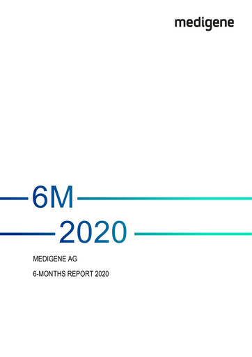 Vorschaubild Medigene AG Halbjahresbericht 2020-h1