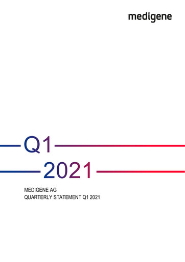 Vorschaubild Medigene AG Quartalsbericht 2021-q1