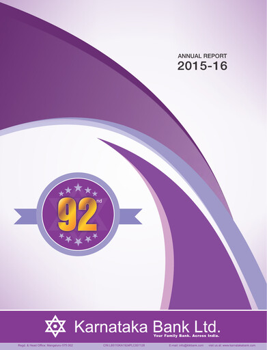 Thumbnail Karnataka Bank
 Annual Report 2015-2016