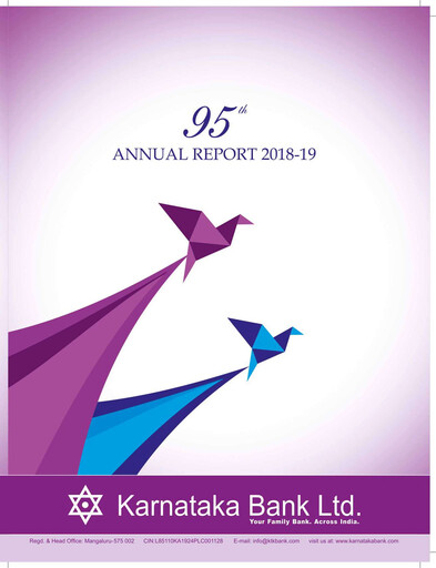 Thumbnail Karnataka Bank
 Annual Report 2018-2019