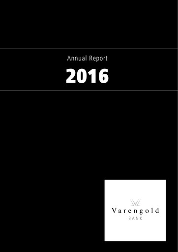 Thumbnail Varengold Bank AG Annual Report 2016
