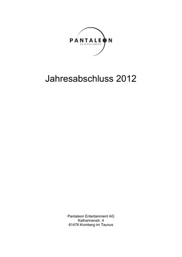 Thumbnail PAL Next AG Financial Statement 2012