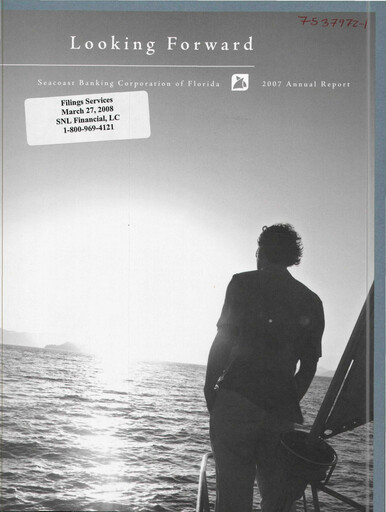 Miniature Seacoast Banking Rapport annuel 2007