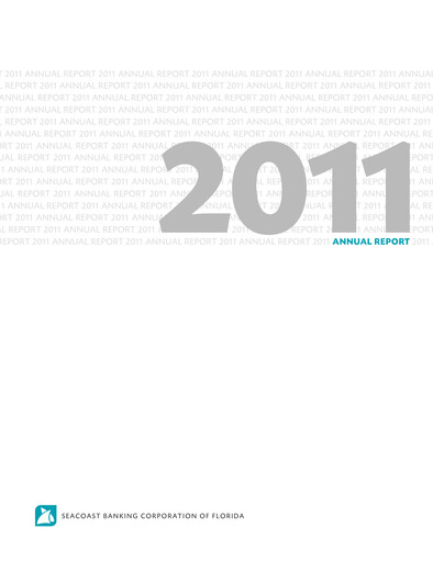 Miniature Seacoast Banking Rapport annuel 2011