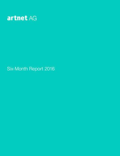 Miniature Artnet AG Rapport semestriel 2016-h1