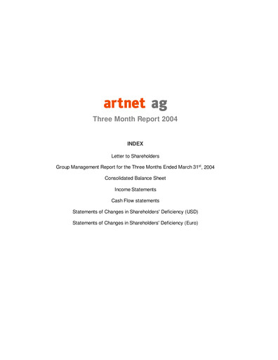 Thumbnail Artnet AG Quarterly Report 2004-q1