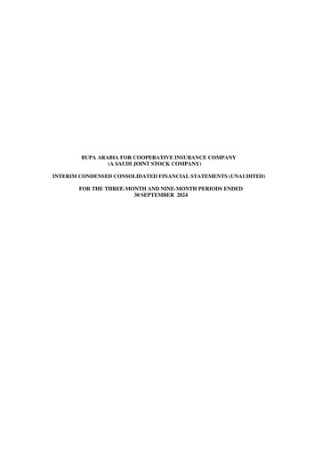 Thumbnail Bupa Arabia for Cooperative Insurance Company Quarterly Report 2024-q3