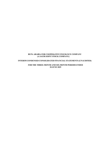 Thumbnail Bupa Arabia for Cooperative Insurance Company Quarterly Report 2025-q2