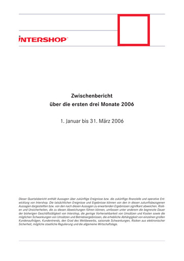 Thumbnail INTERSHOP Communications Quarterly Report 2006-q1