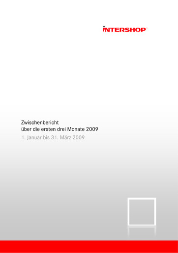 Thumbnail INTERSHOP Communications Quarterly Report 2009-q1
