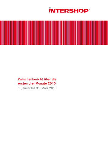 Thumbnail INTERSHOP Communications Quarterly Report 2010-q1