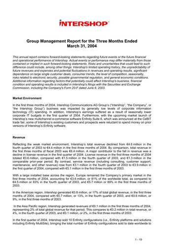 Thumbnail INTERSHOP Communications Quarterly Report 2004-q1