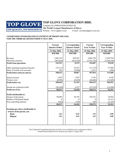 Thumbnail Top Glove Quarterly Report 2026-q3
