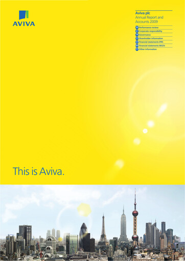 Thumbnail Aviva Annual Report 2009