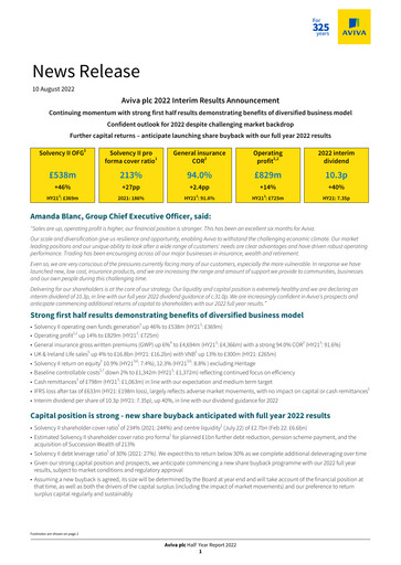 Thumbnail Aviva Half-year Report 2022-h1