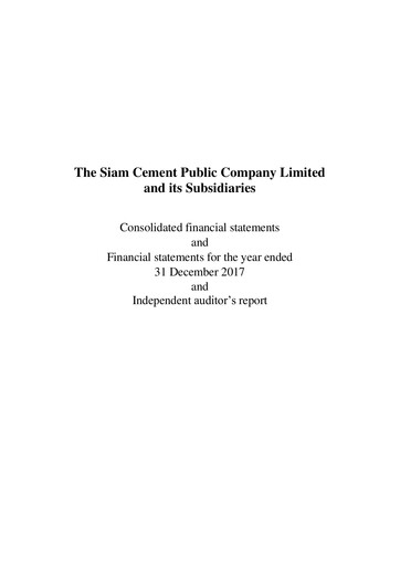 Thumbnail Siam Cement
 Financial Statement 2017