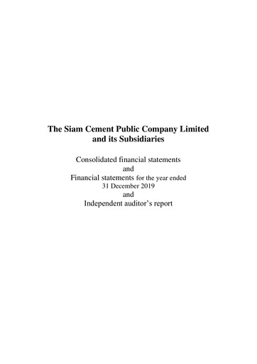 Thumbnail Siam Cement
 Financial Statement 2019