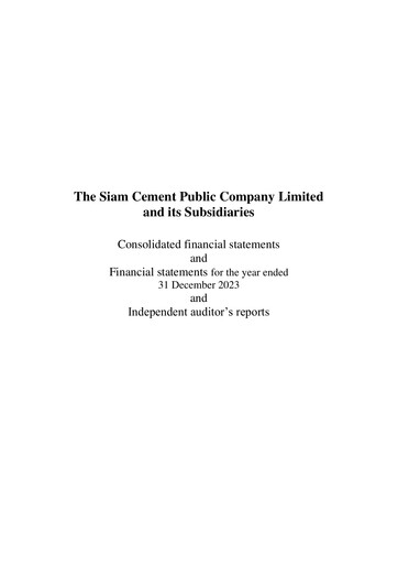 Thumbnail Siam Cement
 Financial Statement 2023