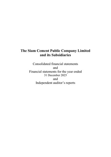 Thumbnail Siam Cement
 Financial Statement 2025