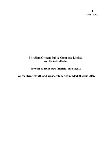 Thumbnail Siam Cement
 Quarterly Report 2026-q2
