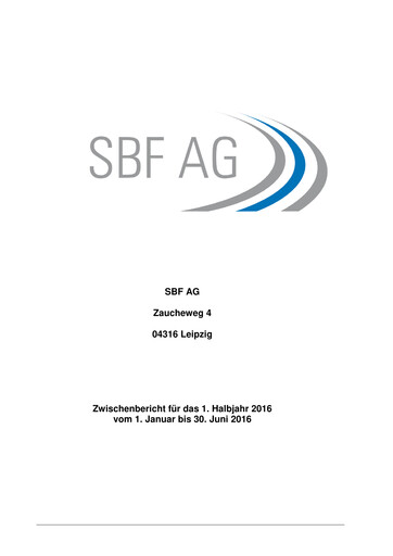 Thumbnail SBF AG Half-year Report 2016-h1